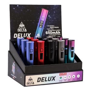 Цифровой аккумулятор с картриджем с резьбой Delta Delux 510, дисплей из 15 штук с 5 смешанными цветами