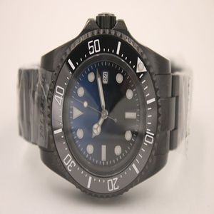 All Black Men Watch Sea-Dweller Bezel 43 mm ze stali nierdzewnej 116660BKSO Automatyczne D-Cameron Diver Mens Watches WRI278N