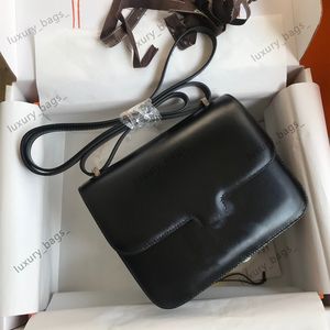 Umhängetasche, Designer-Tasche, vollständig handgefertigt aus importiertem Original-Epsom-Echtleder, mit Wachsfaden genäht, 19-24-Fase zum Aufhängen, Tasche, 24-Karat-Gold-Galvanisierung, Hardware-Geldbörse aa