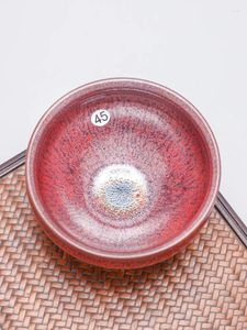 Filiżanki spodki chai shao długie piec czysty ręcznie robiony rusta srebrna mróz herbata kubek ceramiczny mistrz ciała tianmu