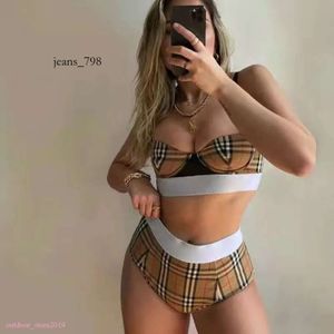 Burberies burbreries burberrries burberriness Designer Bikini Swimwear Mulheres Maiôs Verão Maiô Stripe Thread Head Check Patte 68