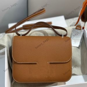 10a Top Designer Women Bag Leather Palm Mönster Handgjorda Wax Line Famous Brand Luxury Retro Classic Fashion Epsom Cowhide Single Shoulder Oblique Arm Pit Gold Buckle