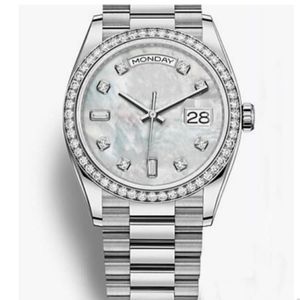 Sport womens Unisex Watch Pearl Dial Diamond Automatic Mechanical Movement Sapphire Glass Stainless Steel Men Lady Watches Male Wr276E