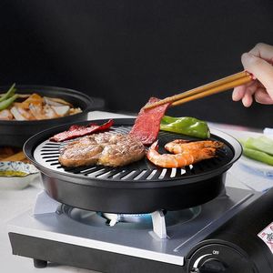 Rökfri grillgrillpanna Nonstick Gas Spise Plate Electric Baking Tray BBQ Tools for Housual Outdoor 240223