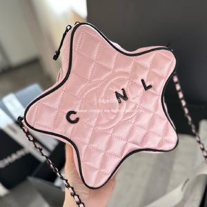 Designer Channells Bag Luxury Shoulder Chain Bags Lucky Star Bags C Wallet Check Velor Thread Purse Dubbel Letters Solid Hasp midja Square Stripes Women O5026G