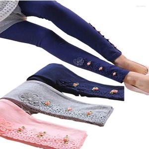 Trousers Girls Cotton Knit Pants 2-13 Years Old Children's Knitted Spring And Autumn Tights