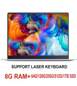 8G RAM 1TB 512G 256G 128G 64G SSD ROM Ultrabook Intel Dört Çekirdek Windows 10 Dizüstü Bilgisayar 3355099