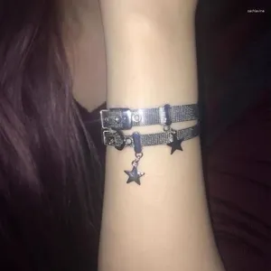 Braccialetti Link Sweet Girls Star Cioncant Punk Punk Cool Pentagram Bracciale per donne Bracciale per Women Club Fashion Gioielli