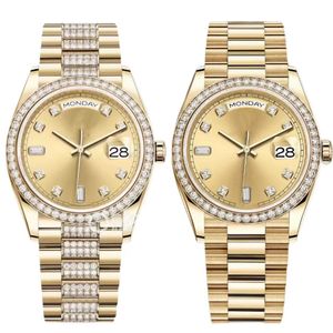 Orologio high quality diamonds Wristwatch Mens Automatic Mechanical Watch 36/41mm full Stainless Steel diamond bezel waterproof Luminous Gold watch montre de luxe