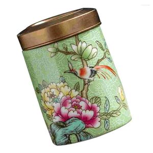 Storage Bottles Enamel Tea Container Ceramic Can Leaf Holder Jar Jars Canister Mini Spice Containers Sugar Coffee