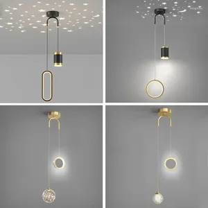 Lâmpadas pendentes Modern Nordic LED Light Room Decor Starry Sky Romanti para Living Designer Decorativo Quarto Home Lighting