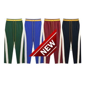 Pantaloni sportivi casual da uomo e da donna con stampa a blocchi di colore americani autunno/inverno