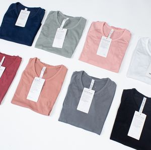 Lulus Solid Color Новый спортивный топ спортивные спортивные рубашки с длинными рукавами женская летняя короткая рукава