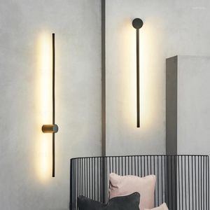 Lâmpada de parede minimalista tira quarto cabeceira escada corredor pode ser girado linha sala estar decoração luzes