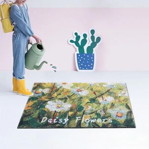 Carpets Creative Oil Painting Pattern Doormat PVC Kitchen Bathroom Floor Mat Anti-slip Hallway Entrance Vestibule Decoration Door