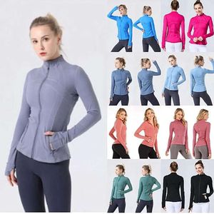 2024 Women's Yoga lululemenI Define Workout Sport Coat Fiess Jacket Sports Quick Dry Activewear Top Solid Zip Up Sweatshirt Sportwear S Wear 666aaa