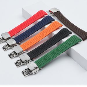 21mm - 18mm Folding PP Rubber Watch Band Fit For PP Wrist Watch