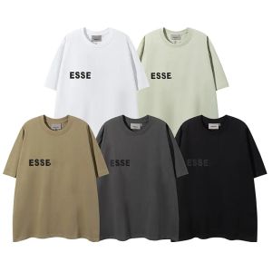 Designer Tide Camisetas e calças Peito Carta Camisa de Combate Manga Curta High Street Solta Oversize Camiseta Casual 100% Algodão Puro Tops para Homens e Mulheres