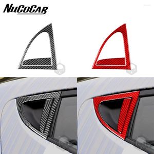 Acessórios interiores para hyundai veloster 2012-2024 fibra de carbono traseira triangular janela painel guarnição capa exterior do carro adesivos decorativos