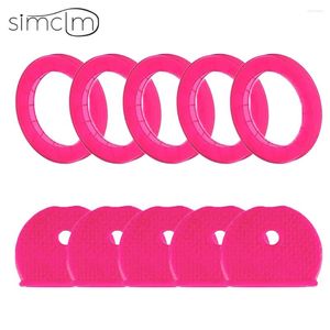 Keychains 50 Pcs Kenough Soft Silicone Hollow Multi Color Rubber Keys Locks Cap Key Covers Topper Keyring Elastic Case Round