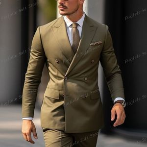 New Male Tuxedo Groom Groomsman Men Suit Wedding Party Formal Occasions Business 2 Piece Set Jacket Pants A7