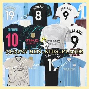 23 24 25 MaNS CiTIeS Maglia da calcio per bambini Kit HAALAND DE BRUYNE FODEN DOKU 2023 2024 Casa lontano Portiere Giocatore Versione Maglia da calcio Capodanno cinese Speciale Bianco XXX