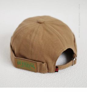 Ball Caps Japanese Style Women's Korean-Style Yupi No Brim Labeling Melon Skin Hat Young Men's Spring And Autumn Street Casual Retro