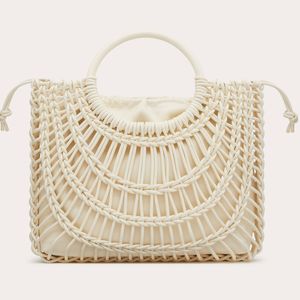 Presale Hollow Out Tote Bag Designer Bag Straw Bag Beach Bag Fashion Hollow Woven For Summer Straw Bag Summer Woven Bag Vacation Bag Large Capacity Shopping Bag