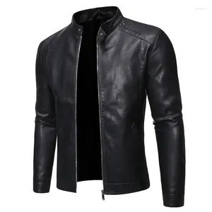 Women's Jackets Men's Black Biker Jacket