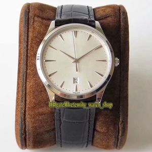 ZF Top Version Master 1288420 Silvery Dial Cal 899 1 Automatisk mekanisk Q1288420 MENS Titta på Sapphire Steel Case Leather Designer348s