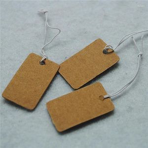 Jewelry Pouches 1000PCS Paper Tags Price Labels Brown Colors Size 28x17MM For Crafts Selling Marks DIY S Elastic Wire