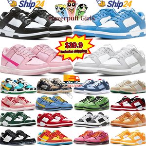 SB low Panda White Black Triple Pink Grey Fog University Blue Powerpuff Girls Wolf Grey Medium Olive Sandrift Trainers GAI Men Women Casual Sports Shoes Flat Sneakers