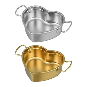 Pans Stainless Steel Stockpot With Doubles Handle Milk Heating Pot For Home