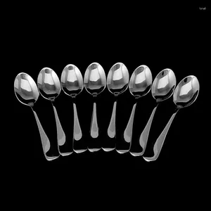 Coffee Scoops 8 Pcs Demitasse Espresso Stainless Steel Spoon Tea Soup Rice Drop Ship