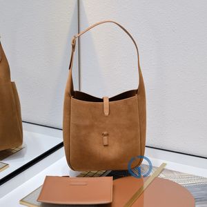 7A Designer Hobo Rose Bag zamsz pod pączką Tote Ramię wiadro zimowe torby oryginalne skórzane kobiety torebki modne