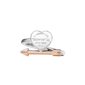 Tiffiny Rings Designer Kvinnor Originalkvalitet Band Rings High Hot Selling Arrow Heart Piercing Ring for Women Gold-Plated Fashionable