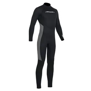 Kvinnors badkläder Kvinnor Män Wetsuit 3mm Neopren Våt kostymer Back/framsedel i kallt vatten Full kroppsdykdräkt för sport en bit hud