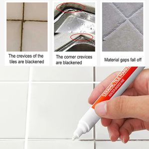 Waterproof White Grout Tile Pen Wall Grout Restorer Marker Pen For Bathroom Wall Floor Decontamination Seam Repair Pens