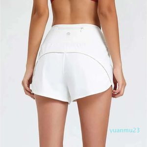 2024 lululemenI Yoga Outfit Sets Donna Sport Hotty Hot Shorts Casual Yoga Leggings Lady Girl Allenamento Palestra Intimo Running Fiess con Tasca con Cerniera sul Retro 666vv