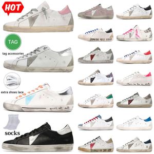 Frauen der höchsten Qualität Männer Designer Italien Brand Casual Shoe Sneakers Super Star New Release Schuhe Luxus Golden Dhgate PECING CLASSION CLASSION WEISS DO ALTER F03K