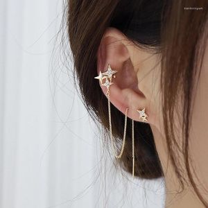 Orecchini a bottone Gioielli di marca di moda Stella placcata oro 14K per regalo da donna Nappa irregolare con zirconi brillanti