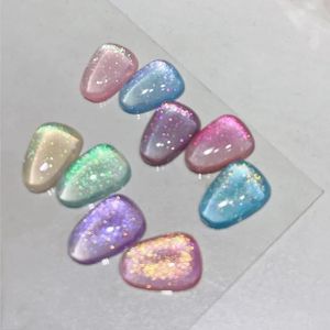 9 kolorów Diamentowe klej paznokcie sztuka krystaliczna lakier do paznokci odbijający kryształowy dekoracja kleju paznokci