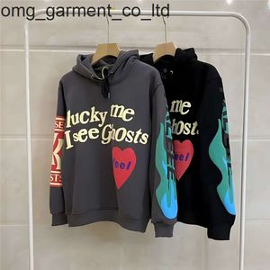 Nya män hoodies designer 24SS Cactus Plant Flea Market Hoodie Top Foam Process Printing Lucky Me I See Ghosts Hoody Fashion Märke Pullover Mens Hoodie