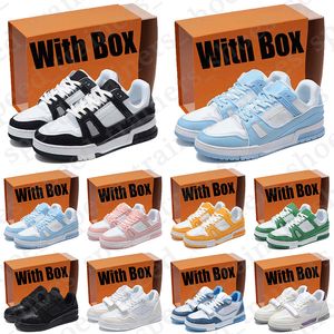 Com Box Trainer Sneakers Low Running Sapatos Ao Ar Livre para Homens Mulheres Preto Mens Treinadores Corredores Moda