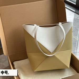 Projektantka Puzzle Fold Tote Fashion torebka Kobiet Top Luksusowe torby na ramię skórzane kolorowe torebki torebki Lady Crossbody Bag