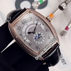 Nowy Cintree Curvex Heure Sautante 8880 H Ir L Automatyczna męska zegarek Gypsophila Dipe Rose Gold Diamond Pasek skórzane zegarki HE275S