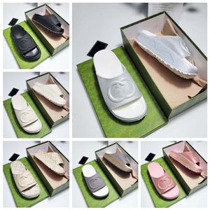 Klassiker tjock botten designer tofflor sandal kvinnliga mode hög häl pantoufle skjutreglage ladys sommar inomhus tofflor utomhus icke-halkflata strandskor sandaler sandaler