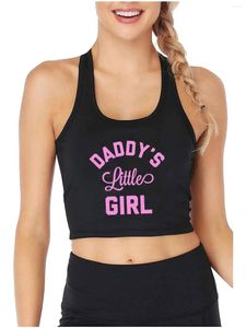 Damen Tanktops Ddy's Little Girl Print Design Sexy Slim Fit Crop Top Sugar Baby Humor Fun Flirty Style Tank Tops Hochwertiges Baumwoll-Unterhemd