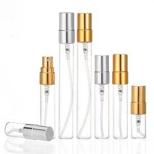 Partihandel 2 ml 3 ml 5 ml 10 ml med atomizer Small Empty Glass Parfym Bottle MASKE SPRAY -flaskor