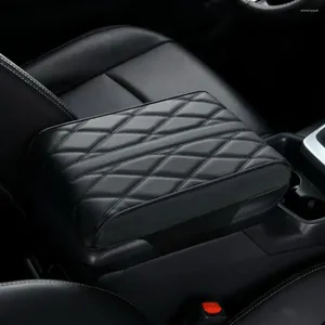 Acessórios interiores capa de apoio de braço para carro resistente ao desgaste console macio caixa de couro falso almofada confortável aumentando protetor